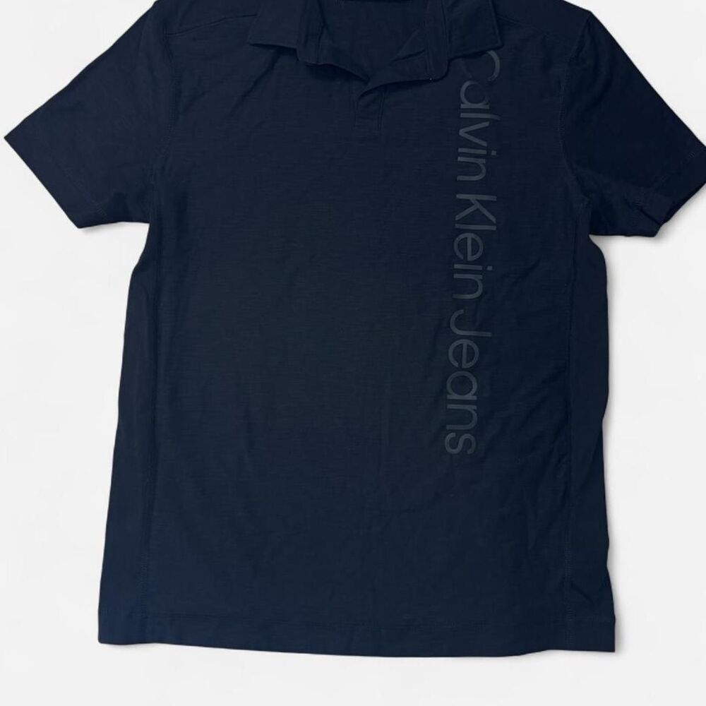 Small Black Great Condition Calvin Klein Jeans Polo Button Down Tshirt